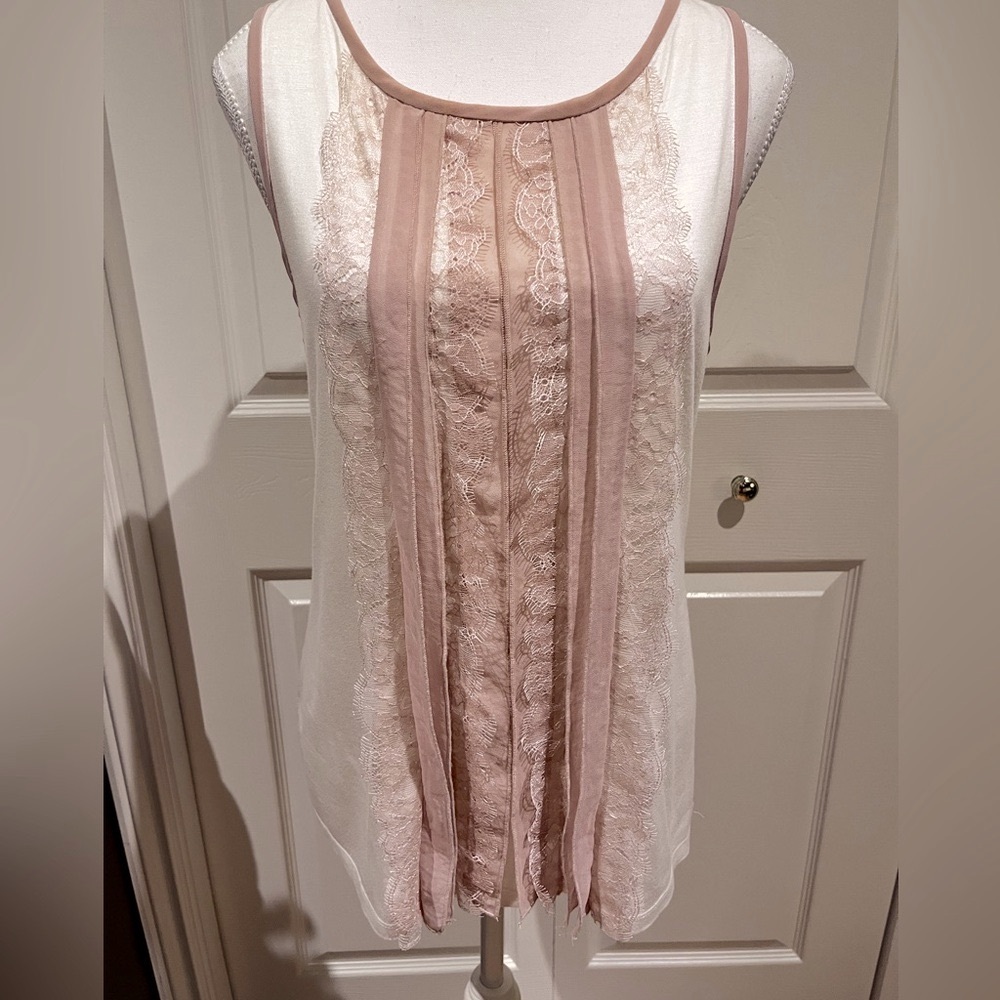 Ann Taylor Blush and Ivory Top